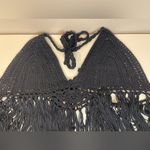 SheIn  Women’s‎  Black Crochet Fringe 60's Hippie Clothes Top Size S Photo 2
