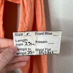 Cleobella Organic Cotton Orange Textured Long Sleeve Tie Neck Tunic Blouse XS Photo 10