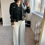 Leather jacket with fancy skull. XS/S Black Photo 9