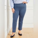 Talbots NWT  Montauk Navy High-Rise Flare Ankle Ponte Knit Career Dress Pant 18WP Photo 10