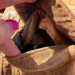 Vintage 80s Tan Leather Moto Bomber Jacket Grunge MEDIUM Photo 10