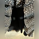 Lulus Lulu’s black dress w tiny white dots and velvet trim size Medium-lovely ruffles Photo 11