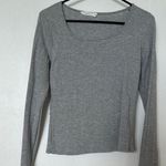 Lush Clothing Lush- Gray Long Sleeve Women's Top Photo 0