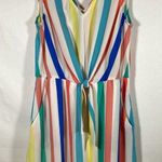 Charming Charlie CC Stripped Dress Small Wrap Colorful Circus Summer Vacation Photo 0