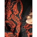 Chico's  3 US XL Womens Black Red Embroidered Beaded Jacket Paisley Holiday Photo 4