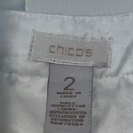 Chico's  EVIE Embellished Cotton White Everlasting Eyelet Jacket Chico SZ 2 US L Photo 3