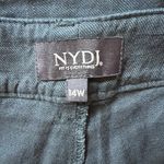 NYDJ ‎ Linen Blend Crop Wide Leg Pants 14W Navy Classic Nautical Preppy Resort Photo 4