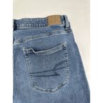 American Eagle  Mom Straight Leg Jeans Women's Size 14 Long Inseam 28 Stretch Photo 3