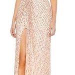 Mac Duggal Embellished Puff One Shoulder Gown Size 0 Apricot 5622 Prom Gala Photo 0