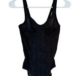 Flexees Sleeveless Sweetheart Neck Bodysuit Lace Floral Black Women's Size 34C Photo 0