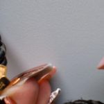 Boutique Gorgeous Vintage EA satin twist Rope Shell Knecklace with screw lock Photo 4