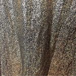 Rebecca Malone  Women’s Gold and Black Shimmer Sheen Stretchy Blouse Sz M Photo 3