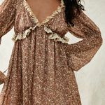 Free People NWOT  Pennie Mini Babydoll Lace Trim Dress  Photo 2