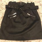 Black Felt Skirt W Zippers Photo 0