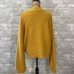 ACOA Puff Sleeve Pearl Sweater Yellow Size 3X Photo 2