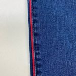 EXPRESS Red Stripe Leg Midrise Ankle Legging Denim Jean Size 0 Photo 2