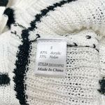 Pink Lily Black Cream White Stripe Long Sleeve Knit Long Length Cardigan Small Photo 7