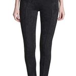 Andrew Marc  Faux Suede Ponte Black Slim Fit Pull-On Legging Pants Size XS Photo 0