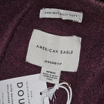 American Eagle NWT Womens Purple Leopard Jegging Fit Pullover Sweater Medium Photo 3