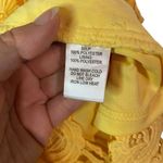 Lulus Yellow Love Poem Floral Crochet Lace Halter Sleeveless Dress Size Medium Photo 5