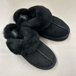 UGG  Disquette Clog Platform Slip On Shoes Slipper Suede Sheepskin Collar Size 9 Photo 0