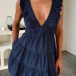 Ruffle dark blue dress Size XL Photo 0