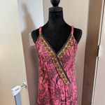 Maurice's NWT  High Low Midi Dress Paisley Floral V-Neck Boho Pink‎ Strappy XXL Photo 2