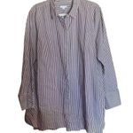 J.Jill Womens Size XL Multicolor Stripe Silk Blend Button Up Tunic Top Blouse Photo 0