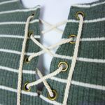 She & Sky green half-sleeve mini dress with white stripes , women's size S Photo 8