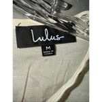 Lulus Lulu’s cream twist front flare half sleeve crop top Medium #721 Photo 2