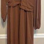 SheIn 1x long chocolate, brown, long sleeve, maxi dress with slit on both sides Photo 0