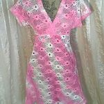 Banana Split Pink Tie Dye Crochet Swim Cover up Dress Photo 0