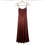 Reformation 100% silk Melina Brown Dress NEW Photo 3