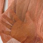 J.Crew NEW  mesh knit pink metallic sweater Photo 6