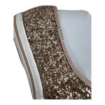 Keds Kate Spade Rose Gold pink Glitter Sneakers Size 7 Satin Laces Women Tie Photo 7