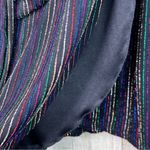 Flaw/City Studio XXS Metallic Pin Striped Black Sheath Dress Tulip Style Bottom Photo 5