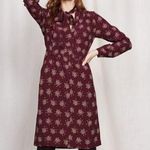 Boden USA Boden Carla Dress in Confetti Spot Burgundy printed Bow Tie Womens Size 4 Photo 0
