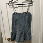 Edikted ‎ Dylan Denim Shift Mini Dress Photo 2
