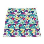 NVO by Lanctot Women's Golf Skort Athletic Skirt with Shorts Geometric Size 12 Blue Photo 0