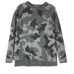 Athleta size XS Soft Gray Camo Knit Sweater long sleeve wool alpaca pullover Photo 0