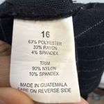 Briggs New York Briggs NY 16 Black Pinstripe Straight Leg Dress Pants Office Work Sleek Career Photo 8