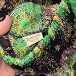 Kathmanda imports pants medium to large Paisley Print Green Black purple hippie Photo 3