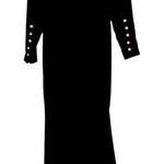 Roland Nivelais Bergdorf Goodman Velvet Long Sleeve Formal Maxi Dress Train 10 Black Photo 1