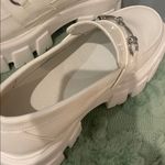 Princess Polly Chunky white Loafers with Silver Buckle size 7 never worn Photo 3