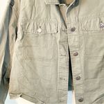 Old Navy  Size Large Army Green Denim Jean Jacket Trucker Button Front Coat Photo 1