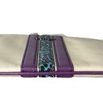 Coach  Cream Purple Floral Wristlet Photo 2
