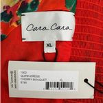 Cara Cara Quinn 100% cotton floral maxi dress cherry bouquet orange size XL Photo 6