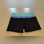 Lululemon 2014 Reverse Groove Shorts Sz 6 Black Angel Blue Lullaby Full-On Luon Photo 9