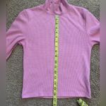 American Eagle Pink Ribbed Mock Neck Long Sleeve Size Medium Photo 3