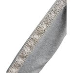 Gray Sweatshirt with Crochet Lace Sleeves Photo 4